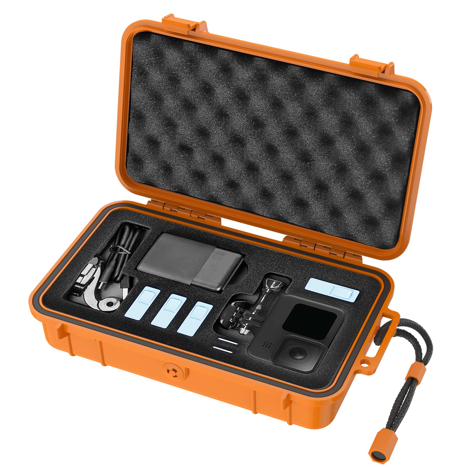 Smatree Waterproof Hard Compact Case Compatible for Gopro Hero 13/12/11/10/9/8/7/6/5/2018/AKASO Brave 7 LE/DJI Osmo Action 5 Pro/4, Portable,Shock,