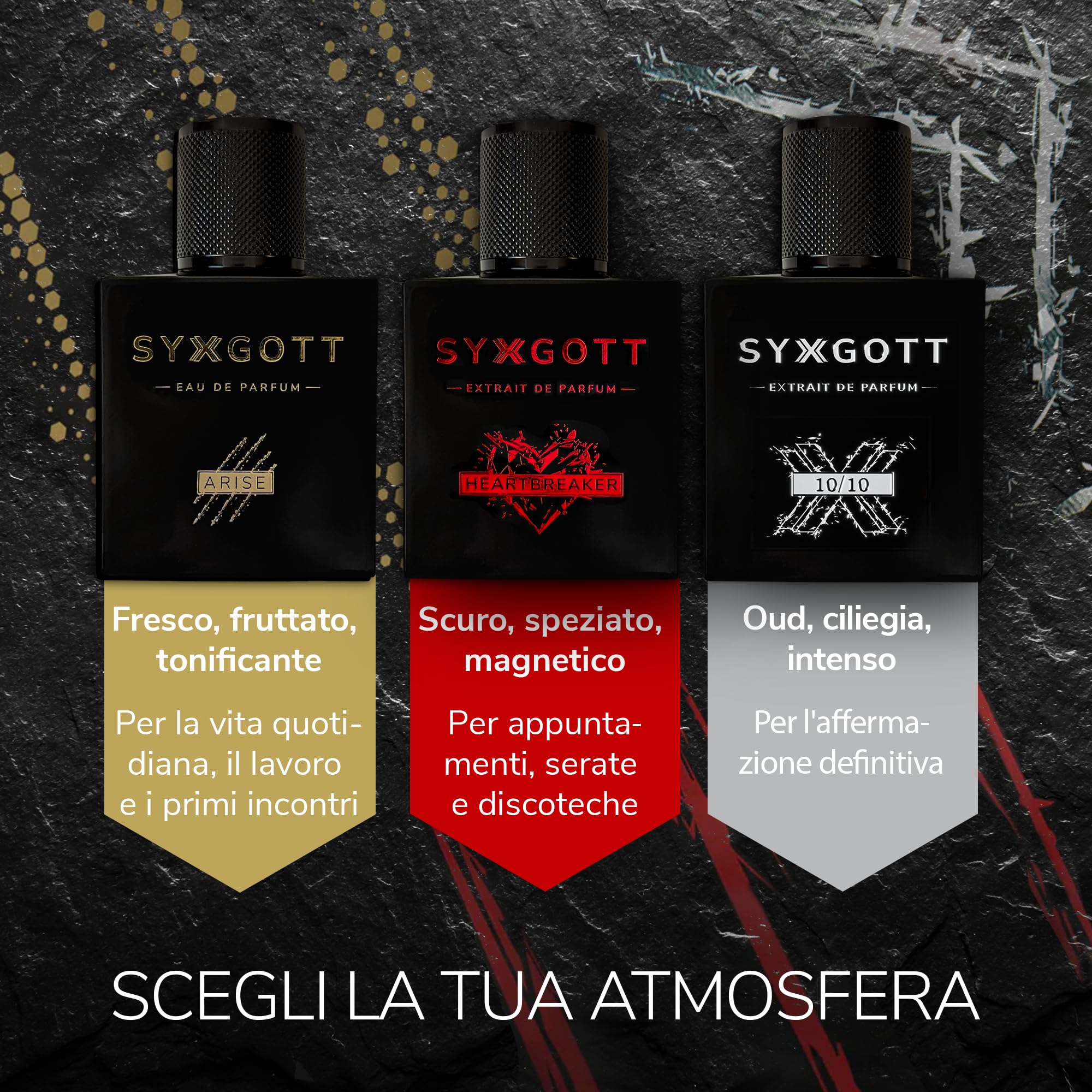 SYXGOTT ARISE Profumo da uomo con olio di feromoni | Eau de Parfum per uomini | Campioncino incluso | fresco e fruttato | Fragranza estiva durevole ideale per tutti i giorni