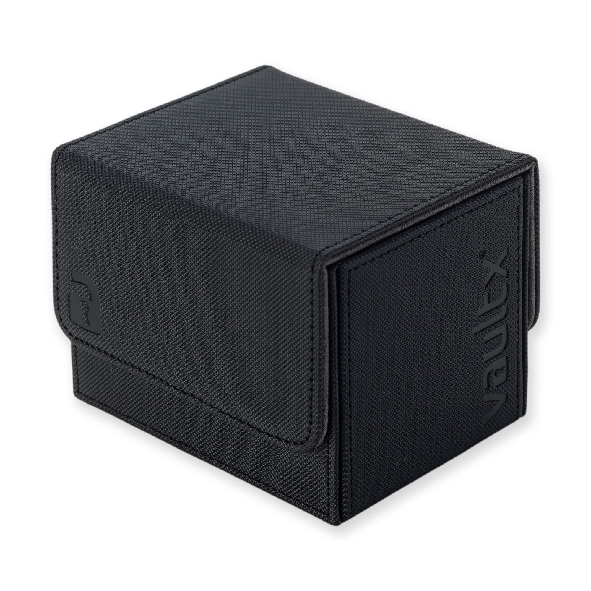 Vault XTrading Card Sideloading Deck Box, 100+ sleeved cards, Premium Exo-Tec Material, Card Holder Storage Box, Detachable Magnetic Lid, for MTG Commander Game, TCG (Black)