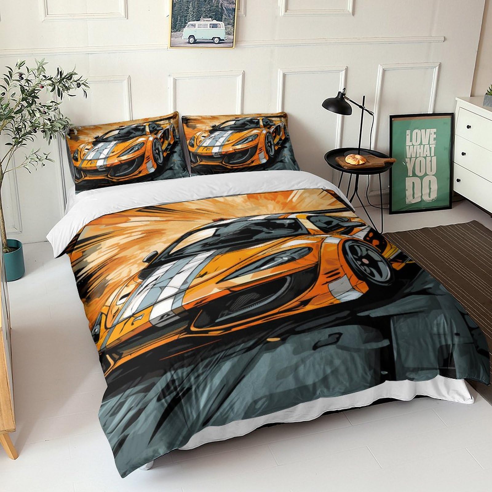 Parure de lit 3D SCOOVY avec housse de couette et taies d'oreiller en microfibre pour chambre