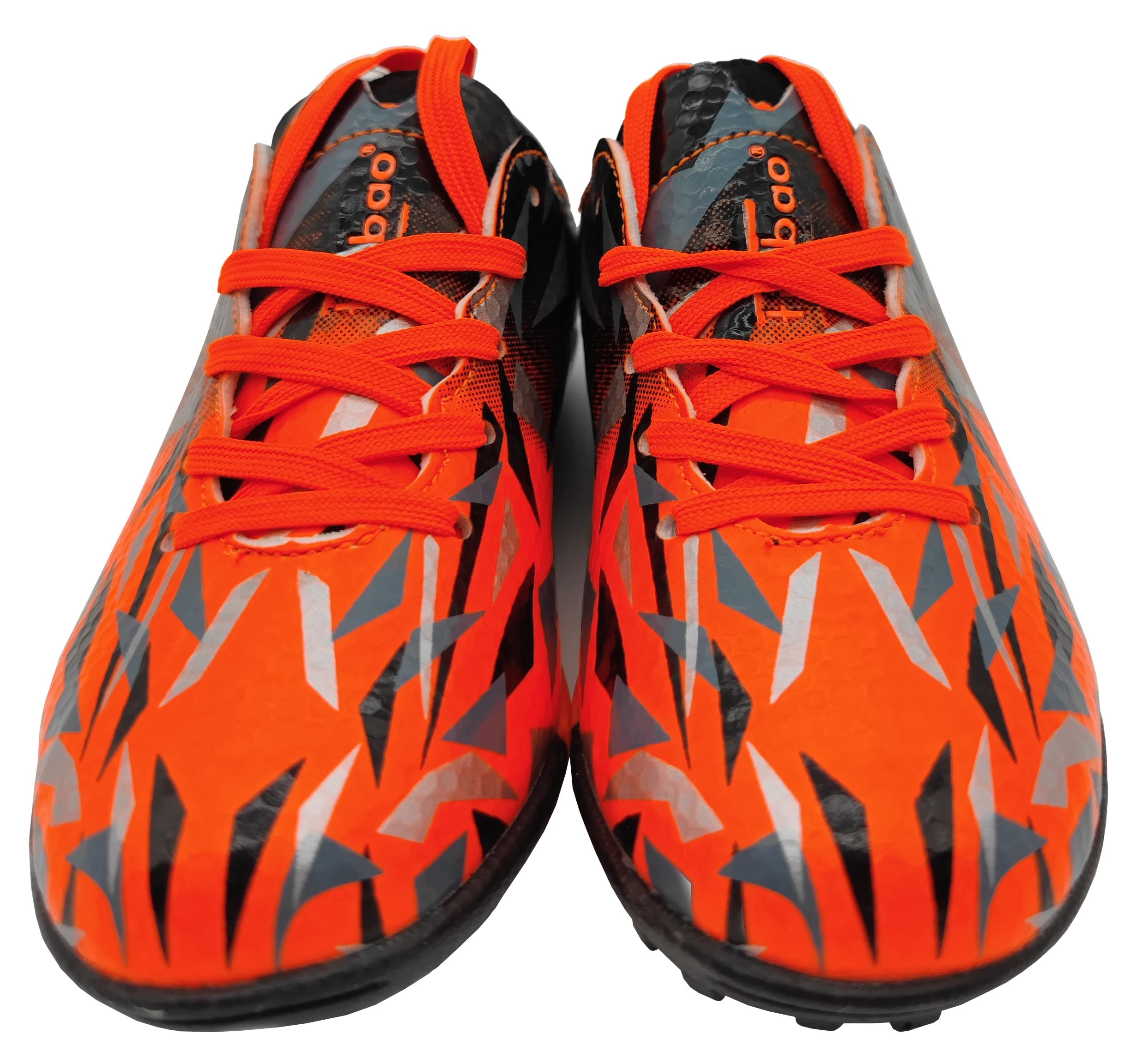 Dziecięce buty do piłki nożnej Turf Cleat Firm Ground, sznurowadła Athletics, buty treningowe, outdoorowe, buty sportowe dla chłopców i dziewczynek, rozmiar 30-40, pomarańczowy, 34 EU