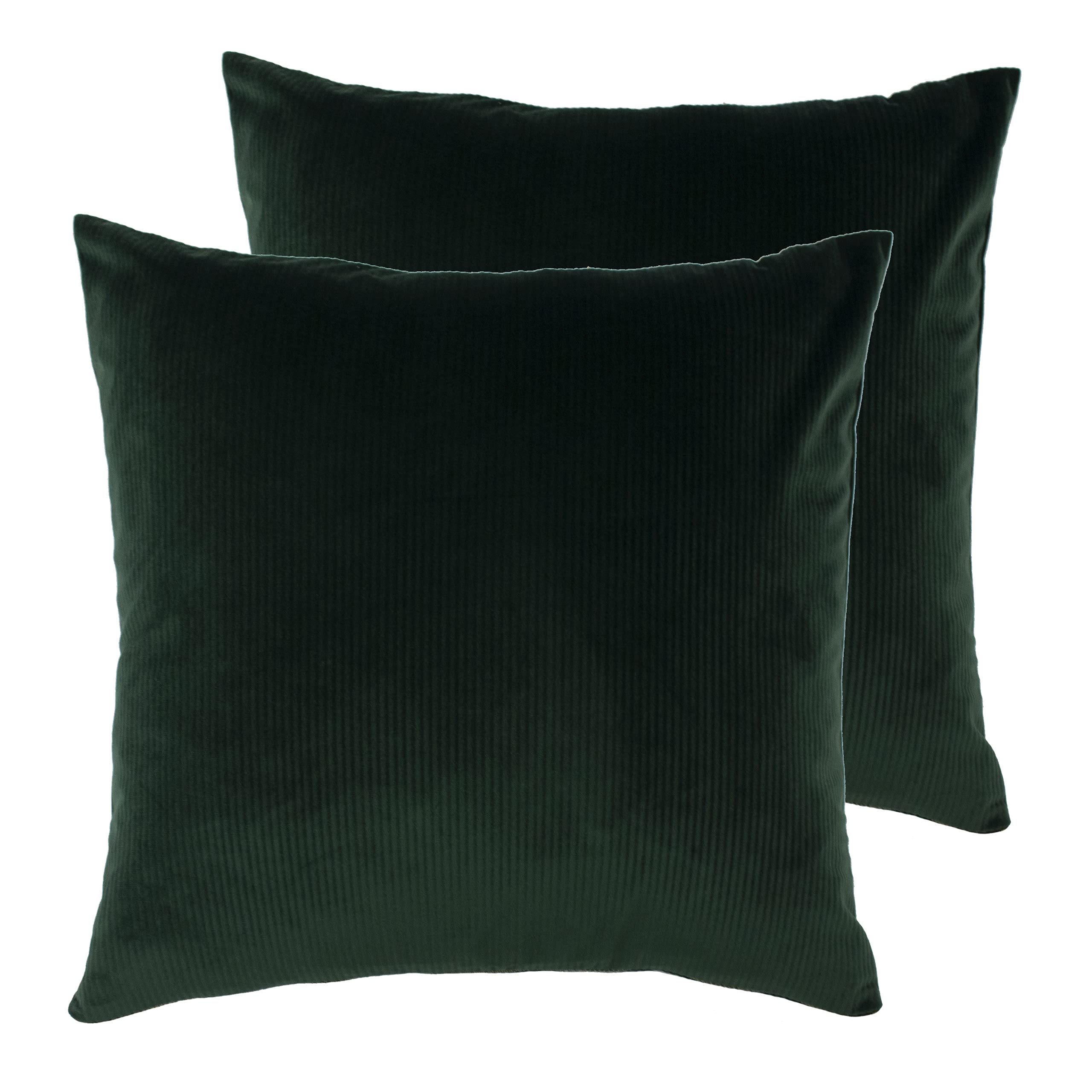furn. Aurora Polyester Filled Cushions (Twin Pack). Polyester, Emerald