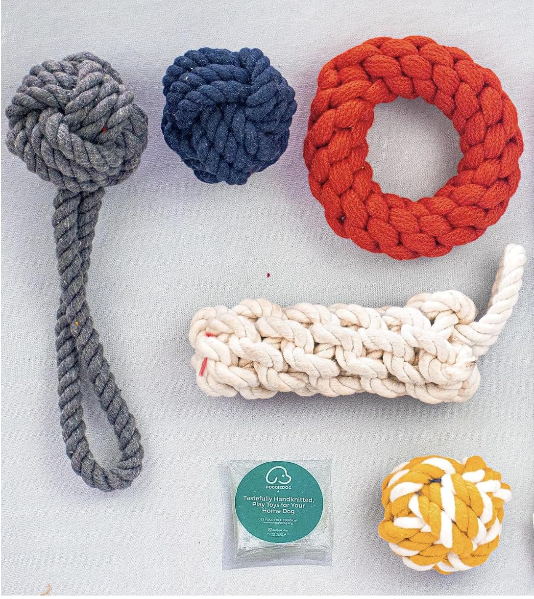 DOGGIE DOG Attractive Dog Toys for Large Dogs & Accessories for Puppies, Pets, Puppy, Medium & Adults, chew Rope Small pups for Playing & Chewing Combo (5 in 1 - Ultra Robust) (B0CCSRC5JY) Amazon Price History, Amazon Price Tracker