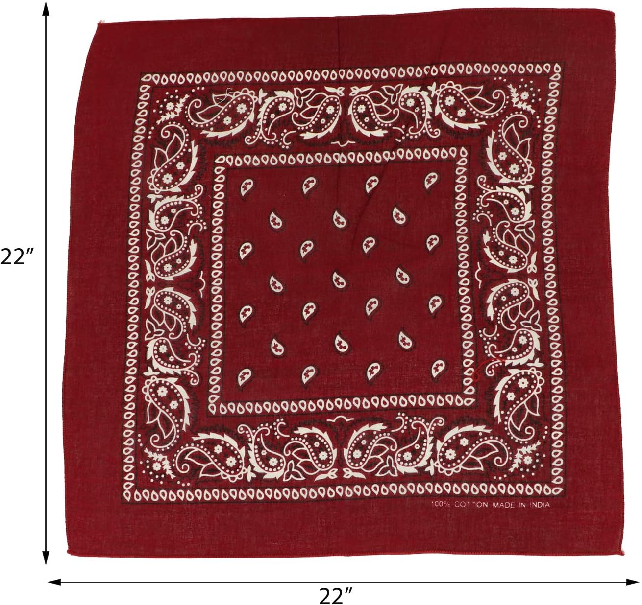 Motique Accessories Set of 5 Large Cotton Paisley Bandanas