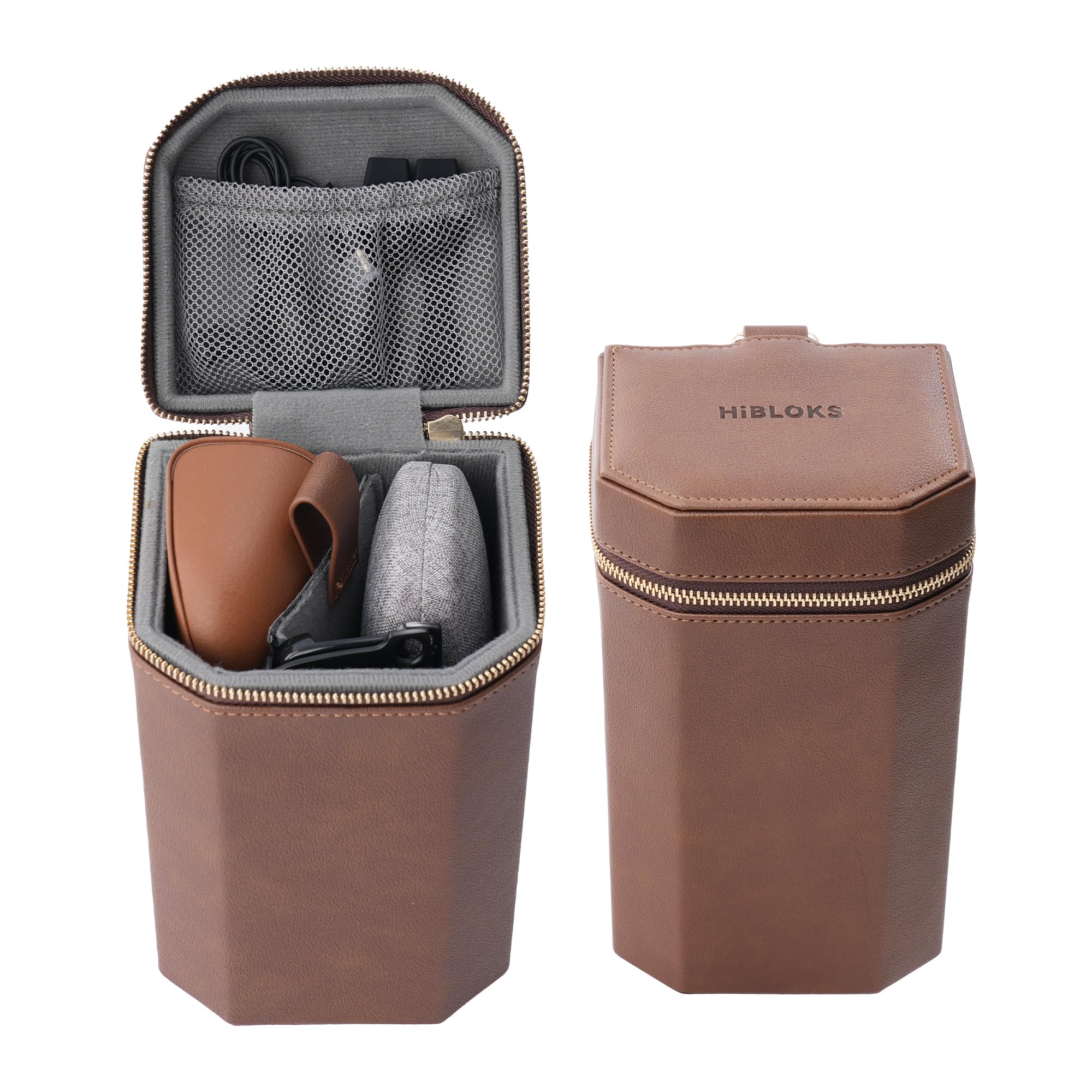 RCstyle Brillenetui Hardcase für Ray-Ban Meta Wayfarer/Skyler/Headliner Ladeetui, Mode Sonnenbrillen Etui Tasche Ray Ban Smart Glasses für Stilvolle Tragbare Reisebrillen Große Kapazität (Braun)