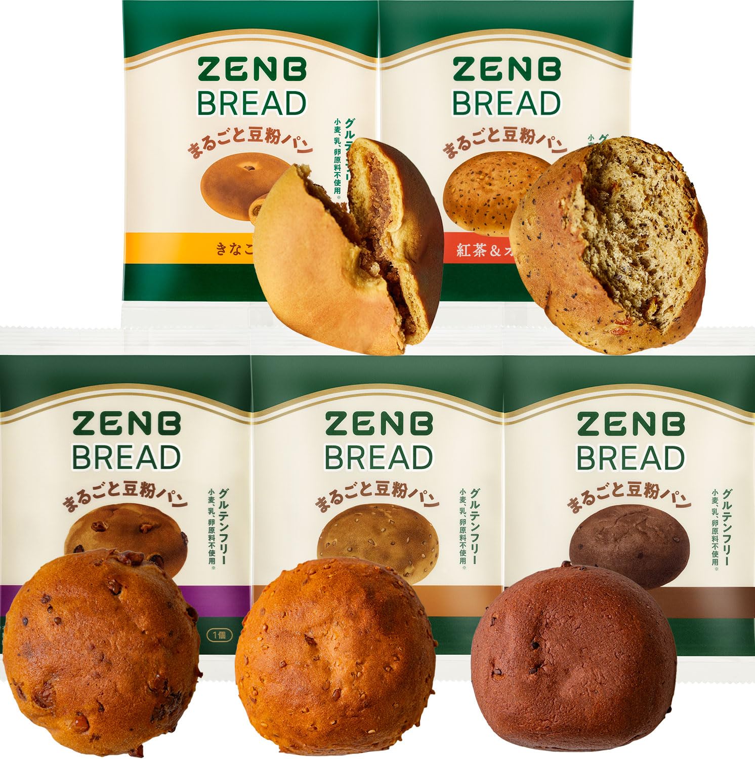 Amazon.co.jp: 【糖質オフの豆粉パン】ZENB ゼンブ ブレッド グルテン