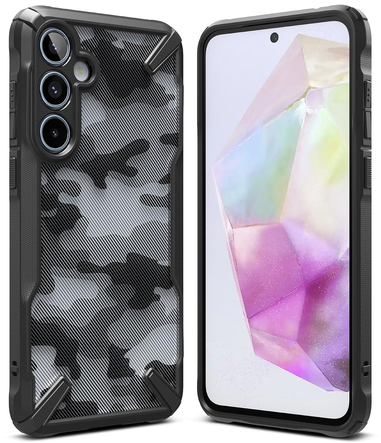 Fusion-X Case Compatible with Samsung Galaxy A35 5G, [Military-Grade Protection] Anti-Scratch Advanced Rugged Heavy Duty Bumper Phone Case - Camo Black