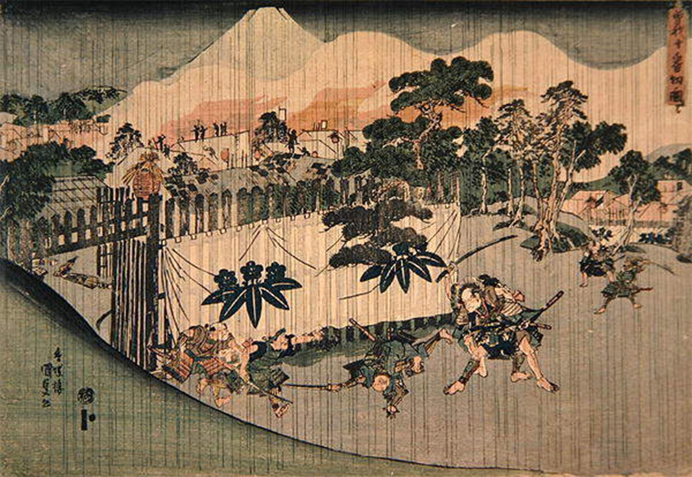 SERENDIPITP Abstract Painting Mural Print Picture Wall Decor Painting the Soga Brothers Killing Ten Enemies by Utagawa Kunisada Vintage Wall Artwork for Home Decor 60x90cm