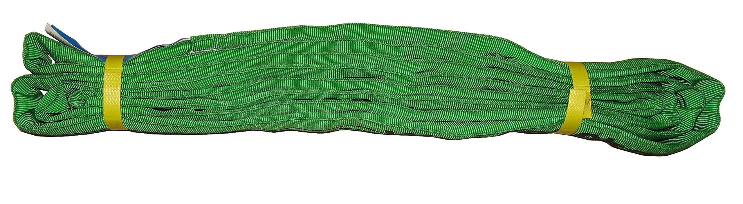 Cinghia Di Sollevamento Professionale, 2 T, Circonferenza 4 M, Cinghia Di Sollevamento Pesi, 2000 Kg, Conforme Alla Norma DIN EN 1492-2, Anelli Circolari Di Colore Verde, Cinghia Di Sollevamento