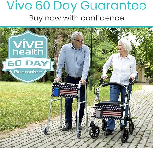 Miniatura 8 de Bolsa para andador Vive - Bolsa de cesta para silla de ruedas con accesorios (resistente al agua) - Accesorio de caddy para personas mayores para