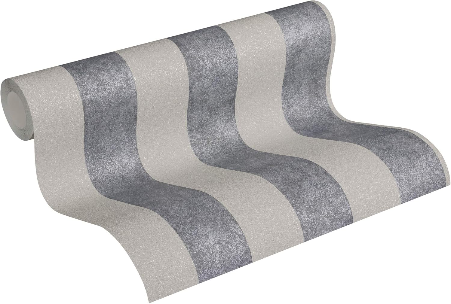 A.S. Creation 37271-1 non woven wallpaper Diamonds, Beige, Grau, Metallic, Gestreift