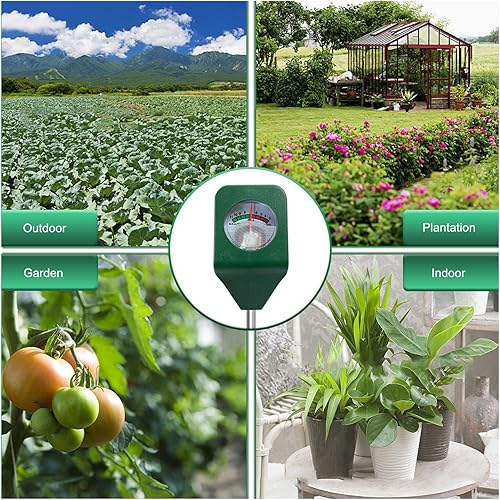Miniatura 7 de Medidor de suelo, probador de suelo, portátil, de una sola aguja, sonda de alta sensibilidad, sensor de suelo para jardín, césped, granja, plantas,