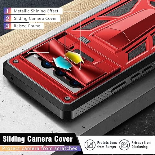 Miniatura 3 de Funda de la serie Military Armor diseñada para Google Pixel 7 Pro (2022), color rojo (patente pendiente)