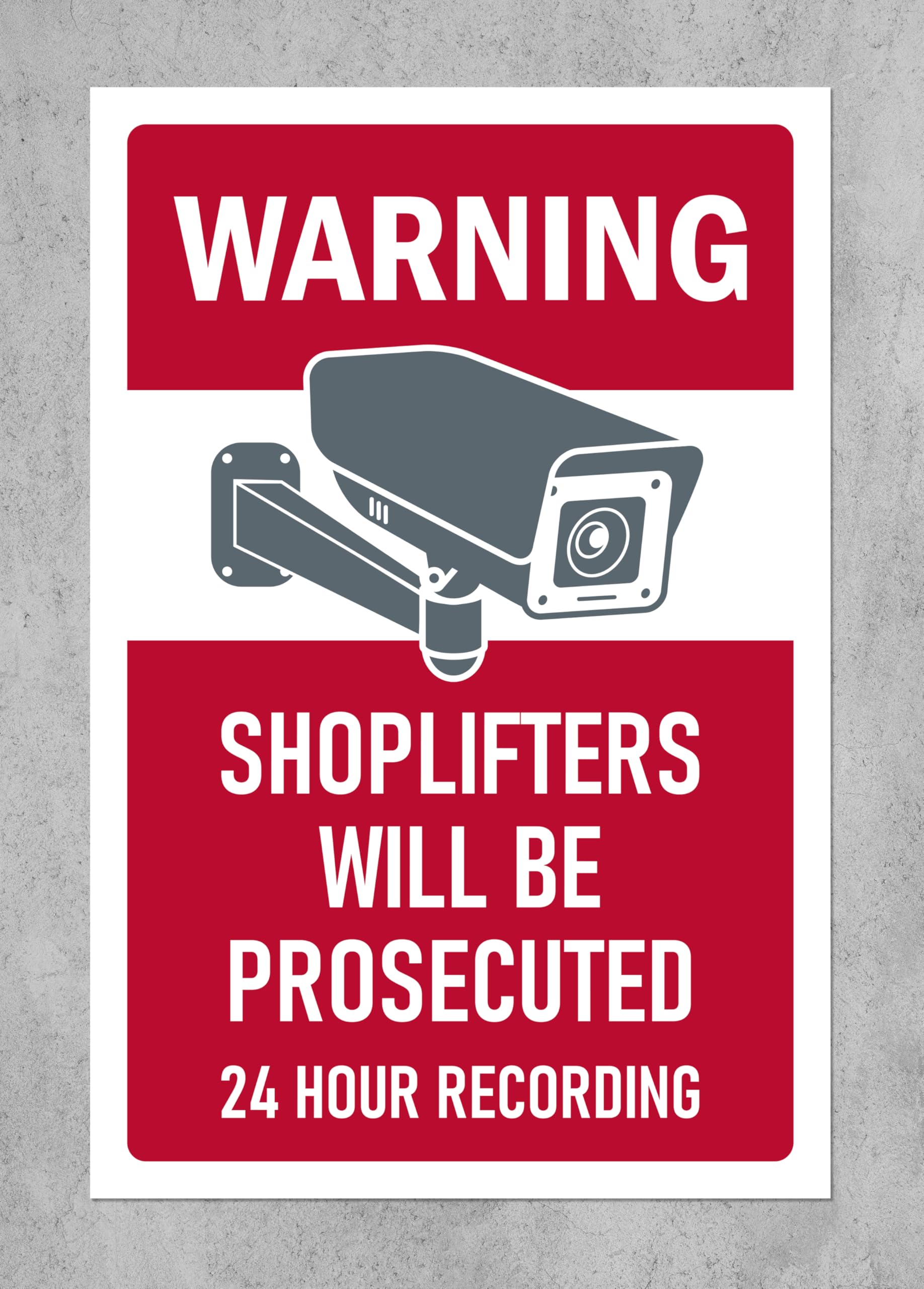 Warning, shoplifters will be prosecuted, safety sign - 1mm flexible Plastic sign (400mm x 300mm)