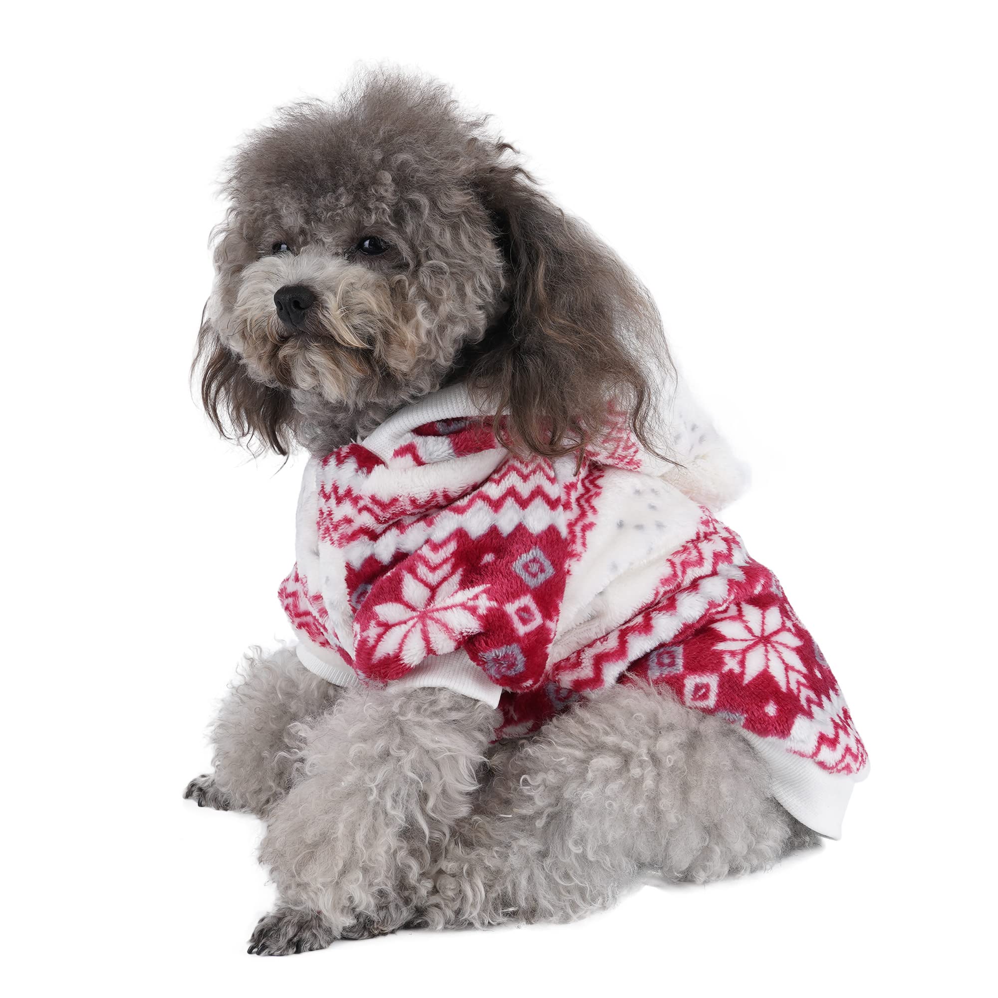 Mogoko - Chaqueta de Forro Polar para Perro o Gato con Capucha, Abrigo cálido para Invierno y Clima frío