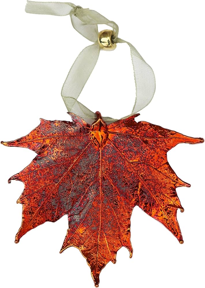 Amazon.com: Ornament, Maple Leaf, Copper Dipped, Real Leaves, 2.5