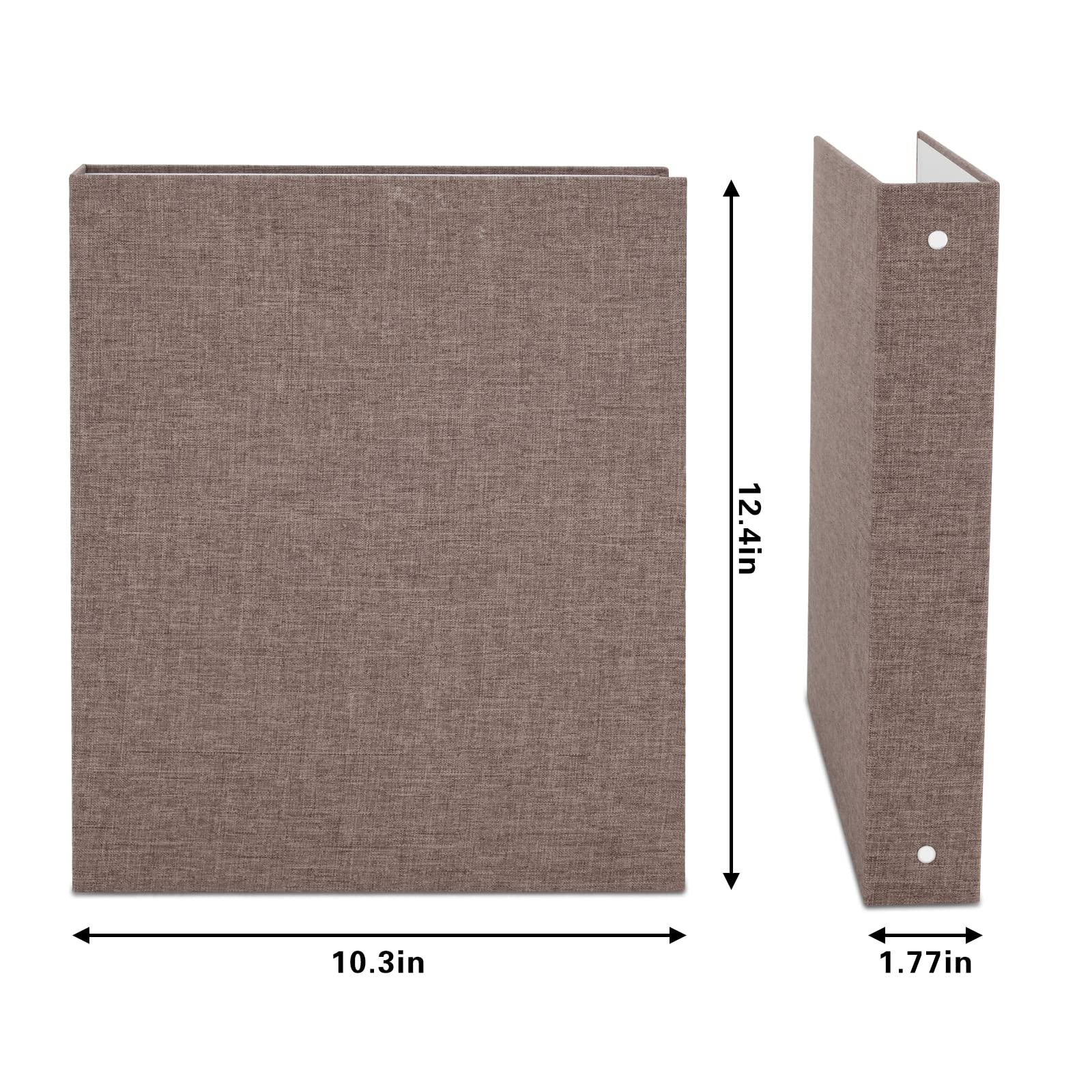 Homakover Raccoglitore a 3 anelli, formato A4, con rivestimento in tessuto, rotondo, resistente, per carta formato lettera a 3 fori, organizer decorativo, contiene 200 fogli 21,6 x 27,9 cm, ufficio e