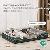 Vista 326 de Bedsure - Cama ortopédica mediana para perros, sofá cama impermeable para perros medianos, espuma de soporte con funda extraíble y lavable, forro