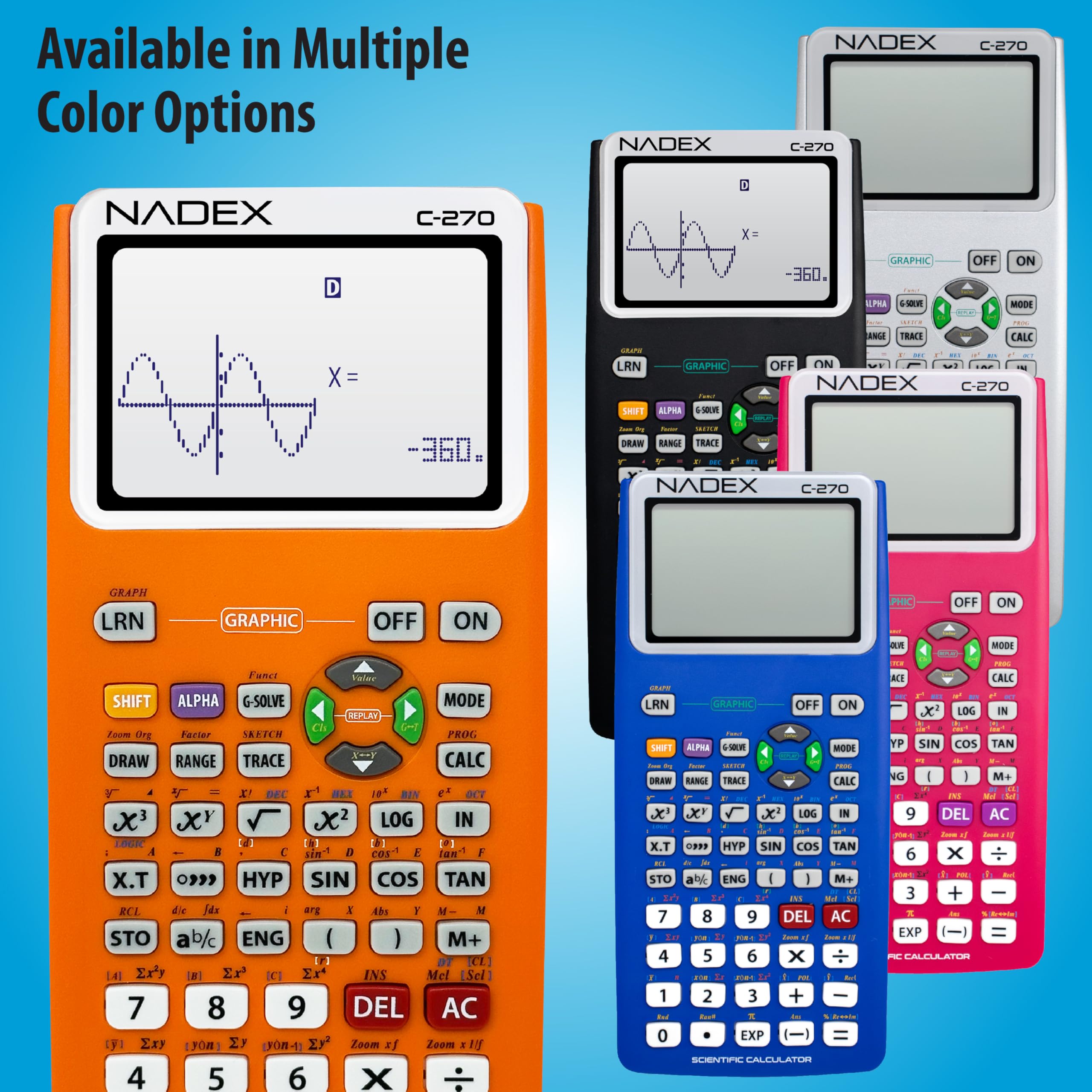 Calculadora científica con funciones gráficas para estudiantes universitarios y secundarios, ingeniería, matemáticas avanzadas, cálculo, álgebra, geometría, trigonometría, estadística, física,
