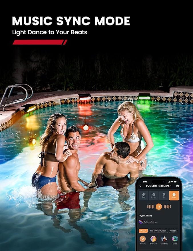 Luces Solares para Piscina Enhulk RGBW Control APP miniatura 2