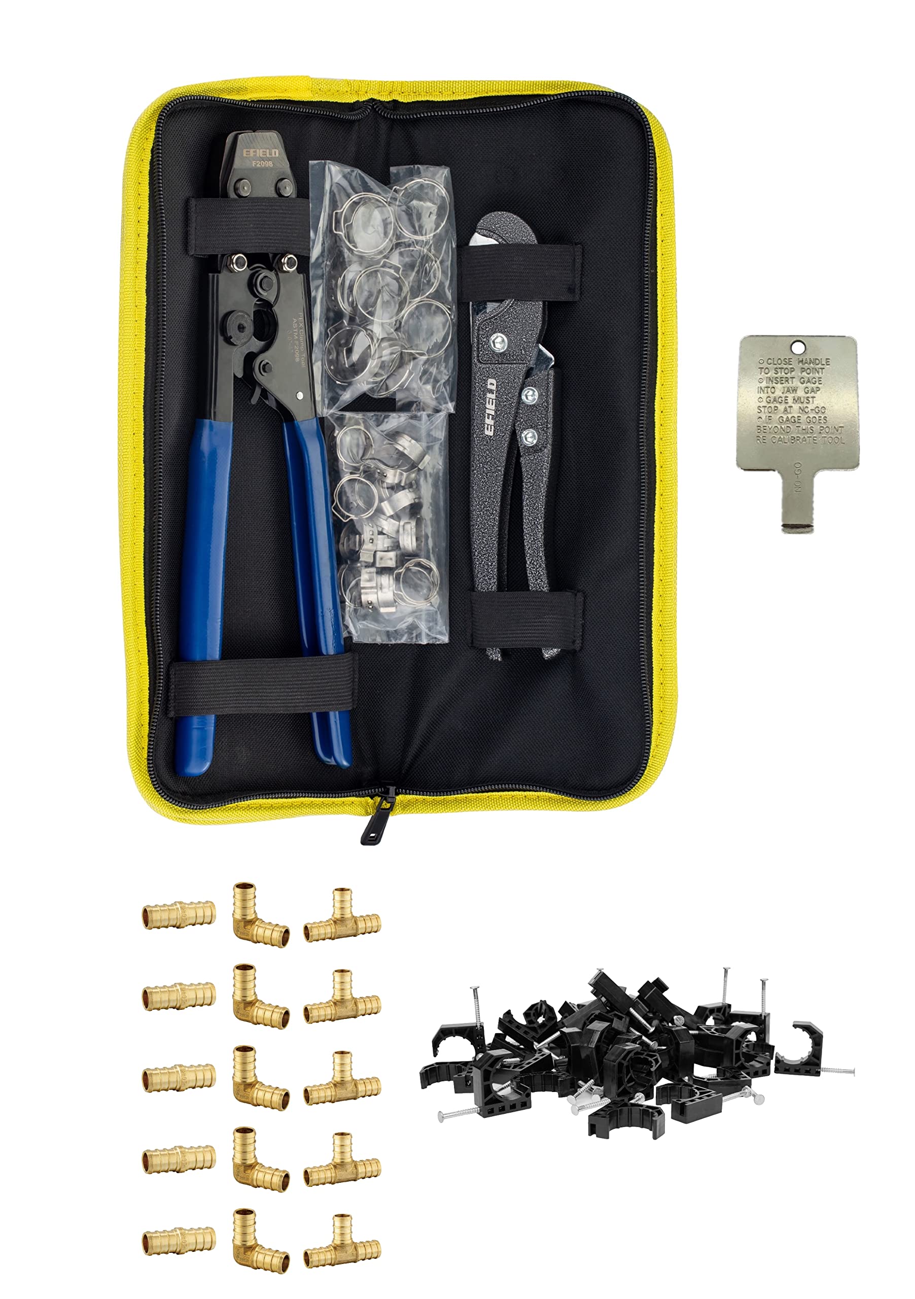EFIELD 50 Stück PEX-Klemmen 1,9 Cm - Aus Edelstahl 304, Kompatibel Mit Allen PEX-Marken