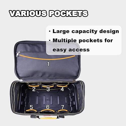 Miniatura 4 de Caja de herramientas, diseño innovador con medio plástico y mitad tela, conveniente para almacenamiento de herramientas y caja de herramientas