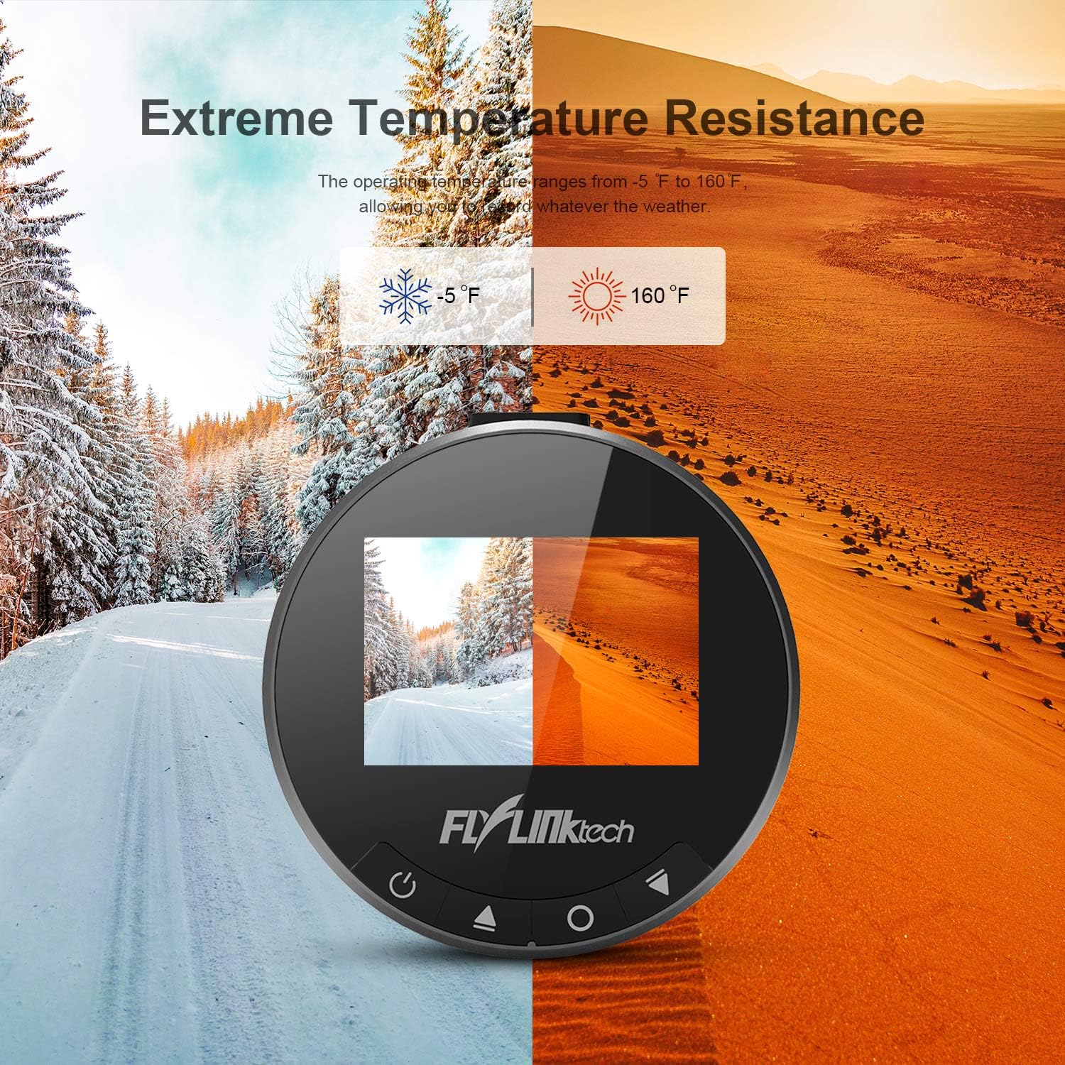 FLYLINKTECH Dash Cam CD10 installed in a car