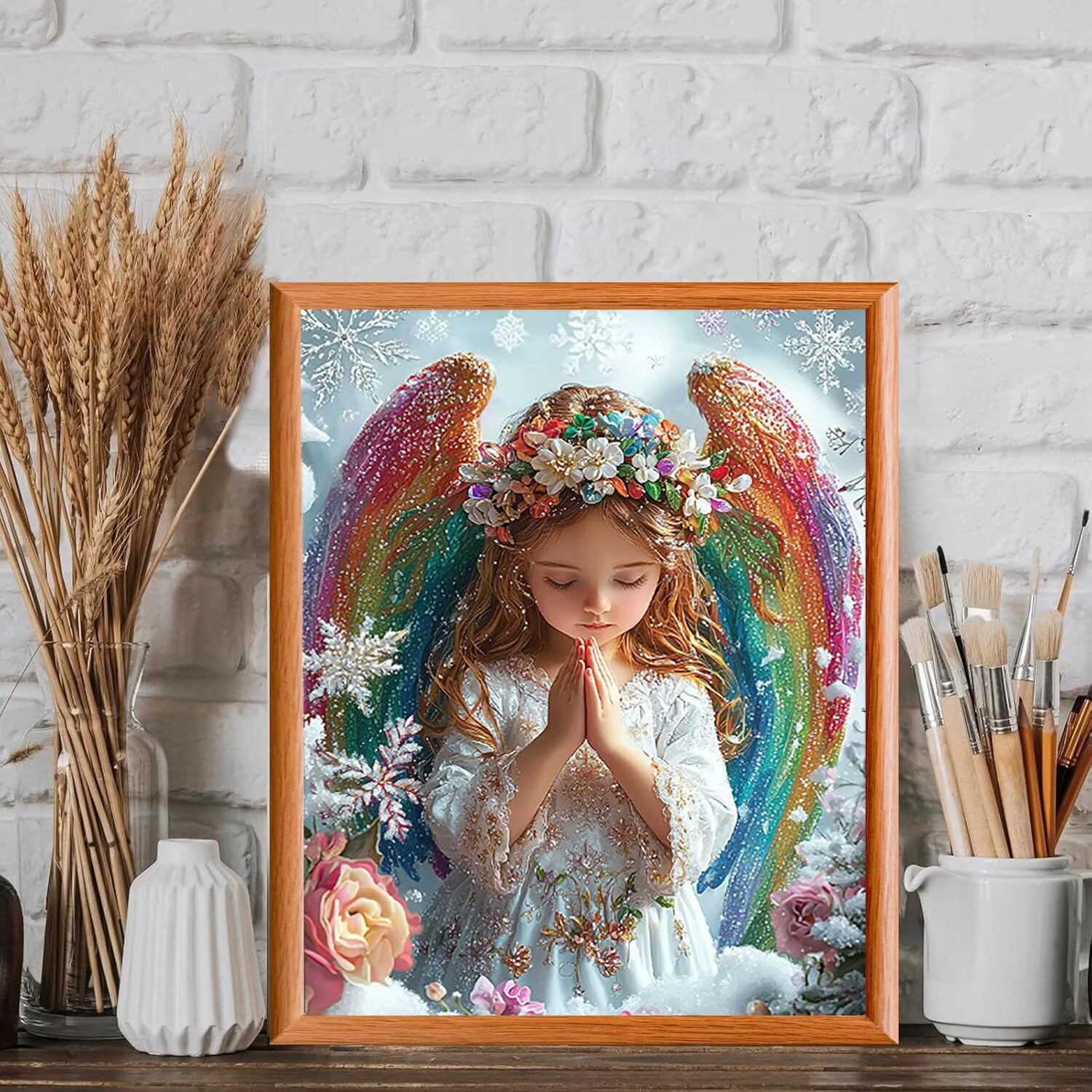 WEISHIWE Fille ange Peinture Numero Adulte Kits, 80x100cm m-953