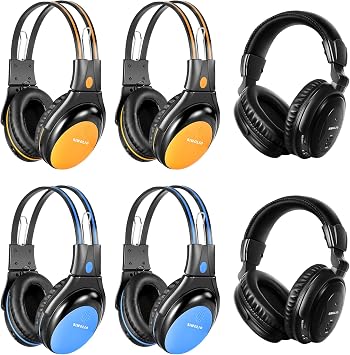 SIMOLIO IR Car Headphones Compatible with Honda Odyssey & Chrysler Pacifica & Chevy Suburban & GMC Yukon & Toyota Sienna 2003 2004 2005 2006 2007 2012 2014 2015 2016 2017 2018 2019 2020 2021 2022