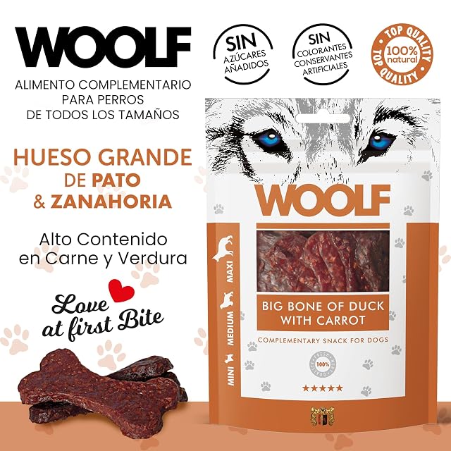 Foto 2 de 7 de Woolf - Big Bone of Duck with Carrot 100 g