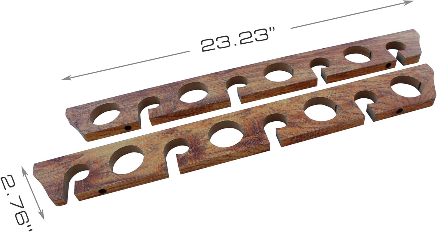 Rush Creek Creations 8 Fishing Rod Storage Wall, Ceiling, or Garage Mount Rack, American Cherry : Sports & Outdoors