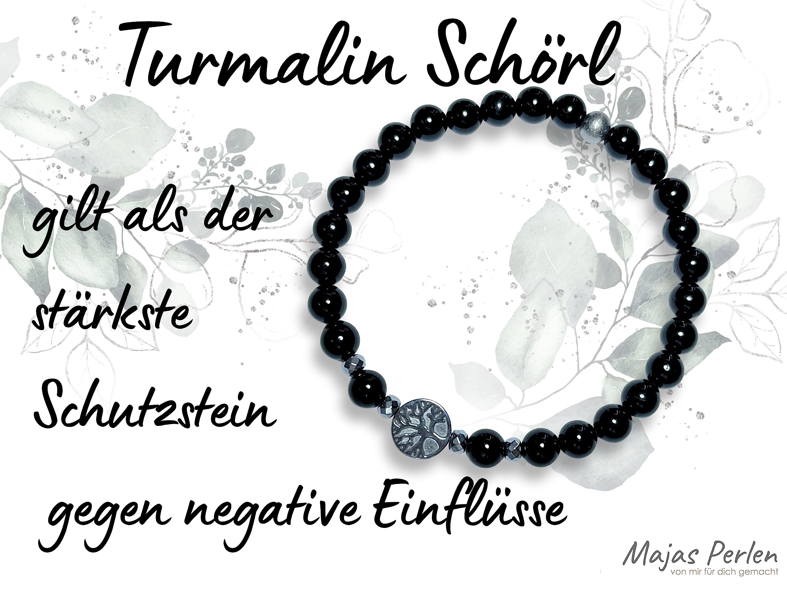 Hochwertiges Edelsteinarmband mit Hämatit und Lebensbaum, Spiritueller Schmuck für Damen und Herren, Handmade Begleiter für Kraft und Erdung, personalisierbar