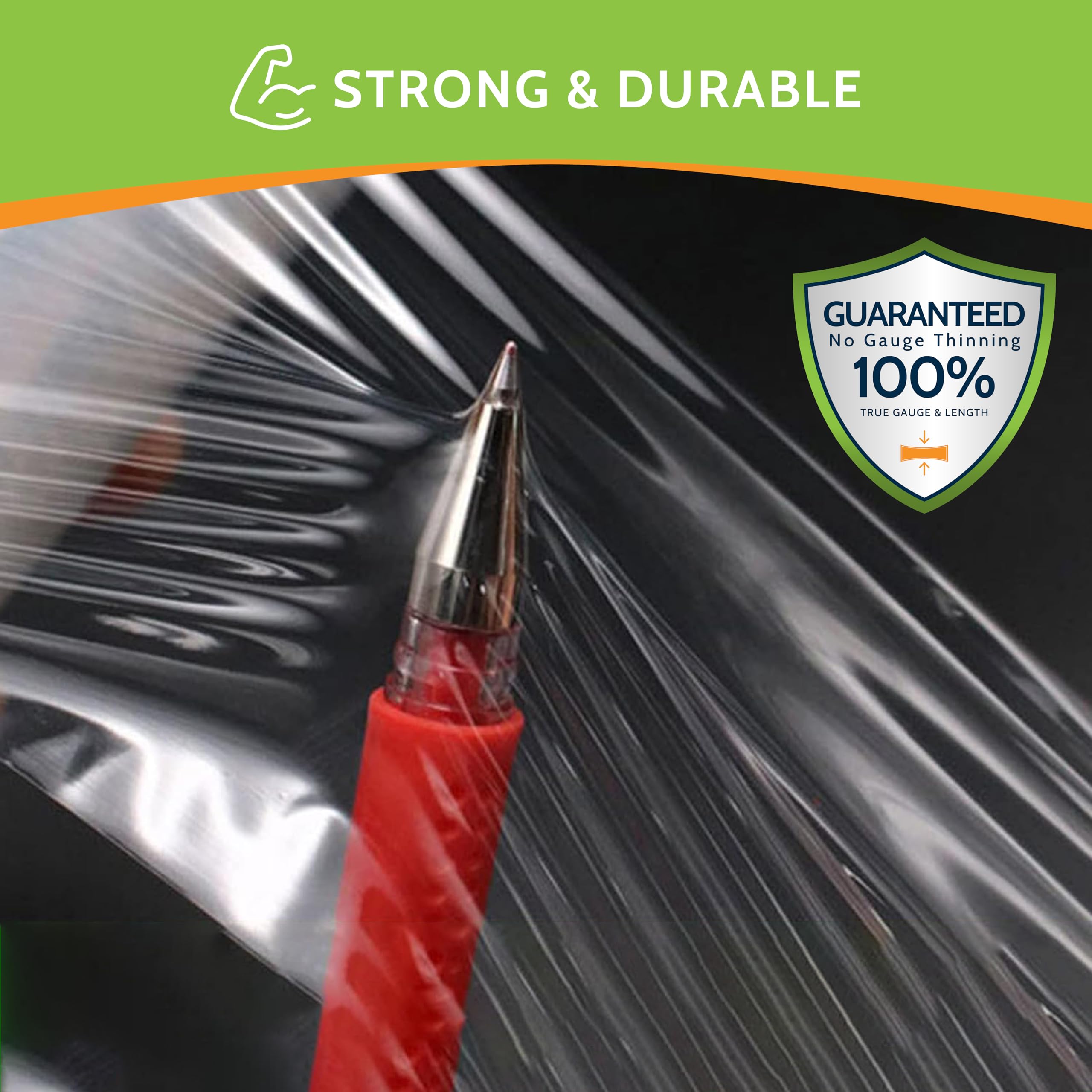 PSBM Lot de 12 rouleaux de film étirable en plastique avec poignées 12,7 x