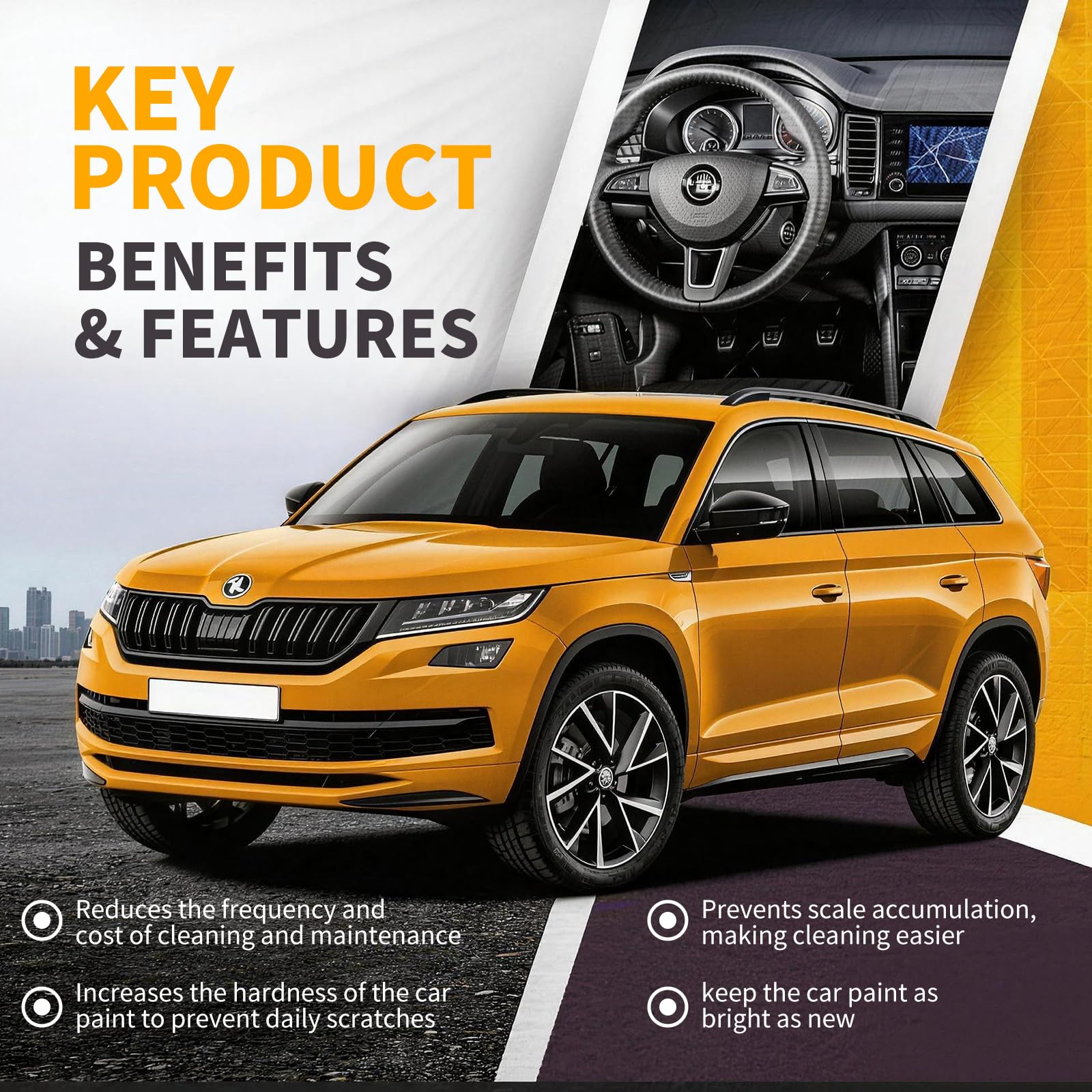 Cvuabsy 2Pcs Nano Quick Coat Restore Car Coating Spray, Advanced Automobile Quick-Acting Coating Agent for Car Ceramic Sealant Extremely Hydrophobic & Protection Waterless Car Wash Car Showroom Gloss - 3