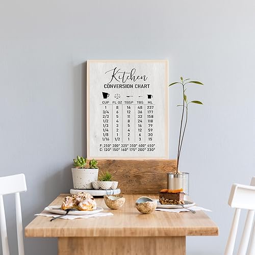 Miniatura 4 de Kitchen Conversion Chart- Rustic Cooking Measurements Wall Art Sign, Farmhouse Baking Wall Art Print, Perfect For Home Decor, Kitchen Decor & Dining