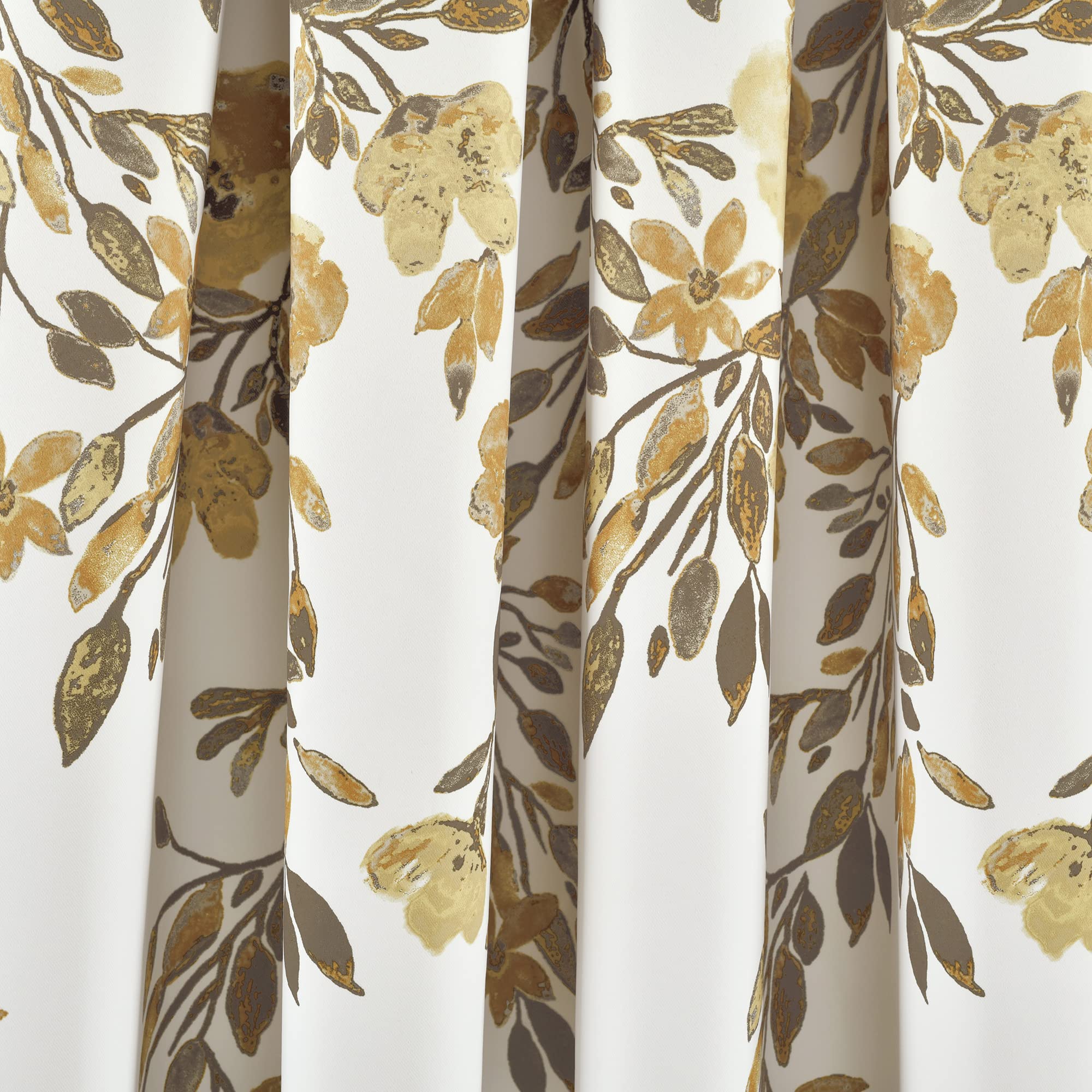 Lush Decor Tanisha Light Filtering Window Curtain Panel Pair, 84" Long x 52" Wide, Neutral & Gray, Grey and Neutral - Image 3