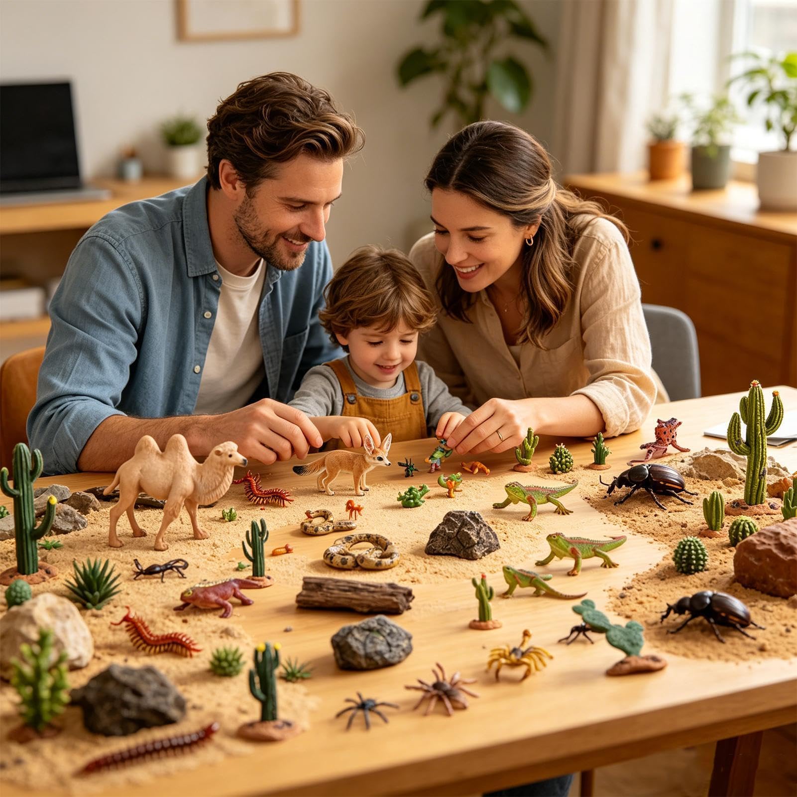 Animali del deserto,24 Pezzi Statue Di Piante,Figurine realistiche animali del deserto paesaggio miniatura - per casa bancone soggiorno mensola giardino tavolo scherzi