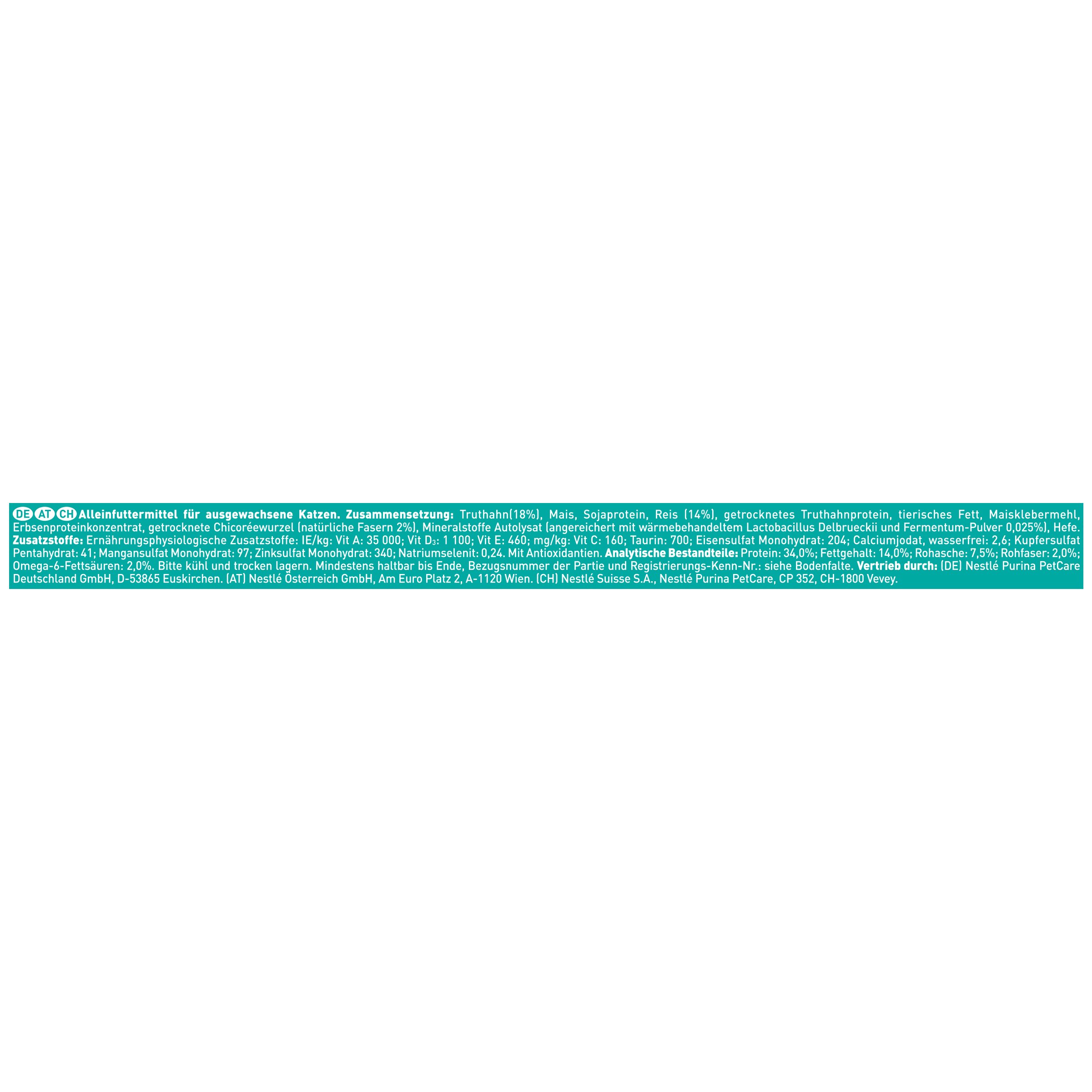 PURINA ONE BIFENSIS Sensitive - Cibo secco per gatti ricchi di tacchino, 6 x 800 g