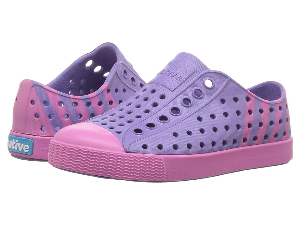 

Native Kids Shoes Jefferson Block (Toddler/Little Kid) (Thistle Purple/Woodward Pink/Woodward Stripe) Girls Shoes