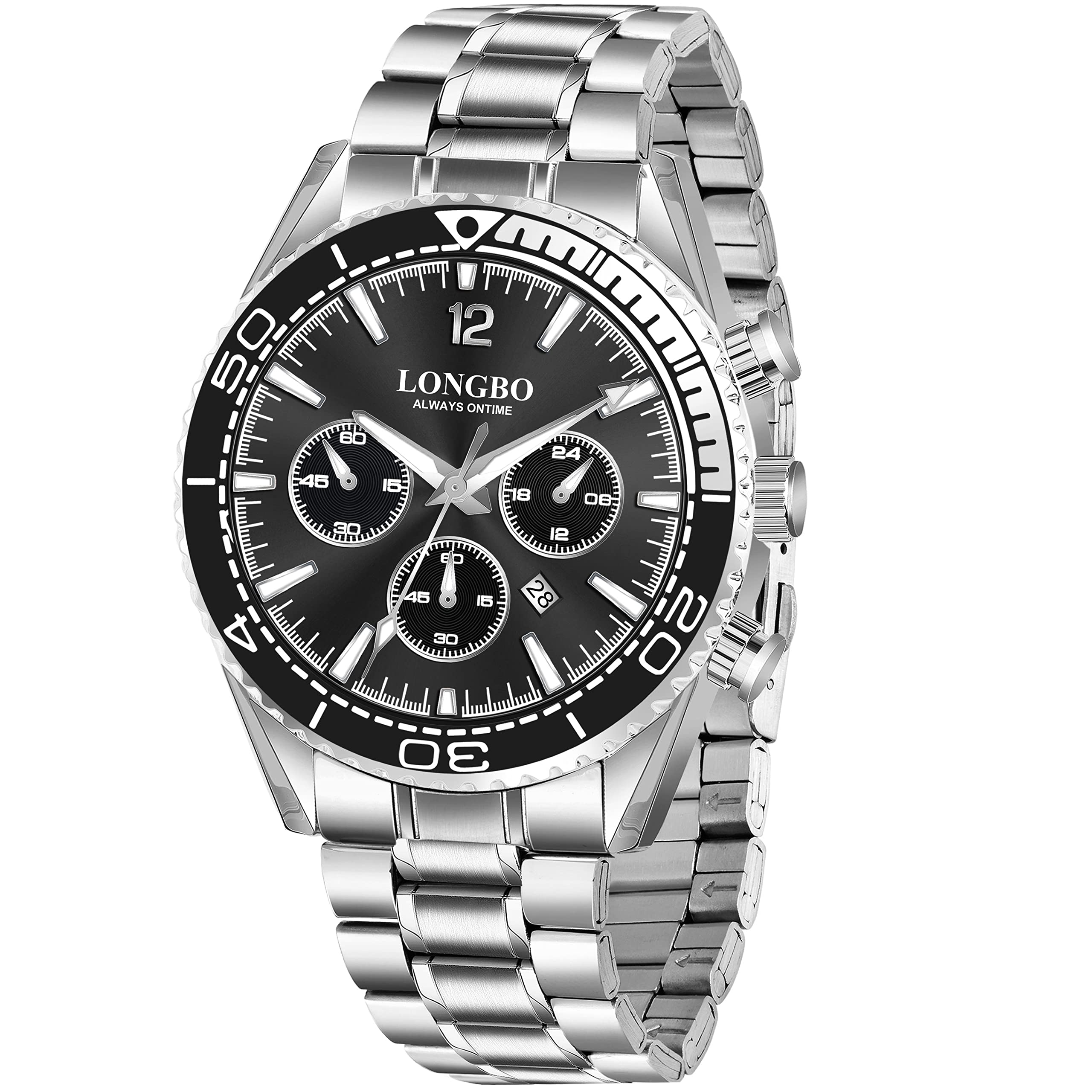 Men's Watches Luxury Fashion Casual Dress Waterproof Quartz Wristwatches for Men Stainless Steel Band | Birthday Anniversary Gift for Men