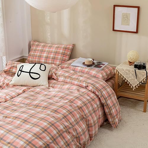 Miniatura 4 de EAVD Juego de funda de edredón a rayas bohemias, tamaño Queen, suave, 100% algodón, geométrico, a rayas, bohemio, con 2 fundas de almohada, estilo