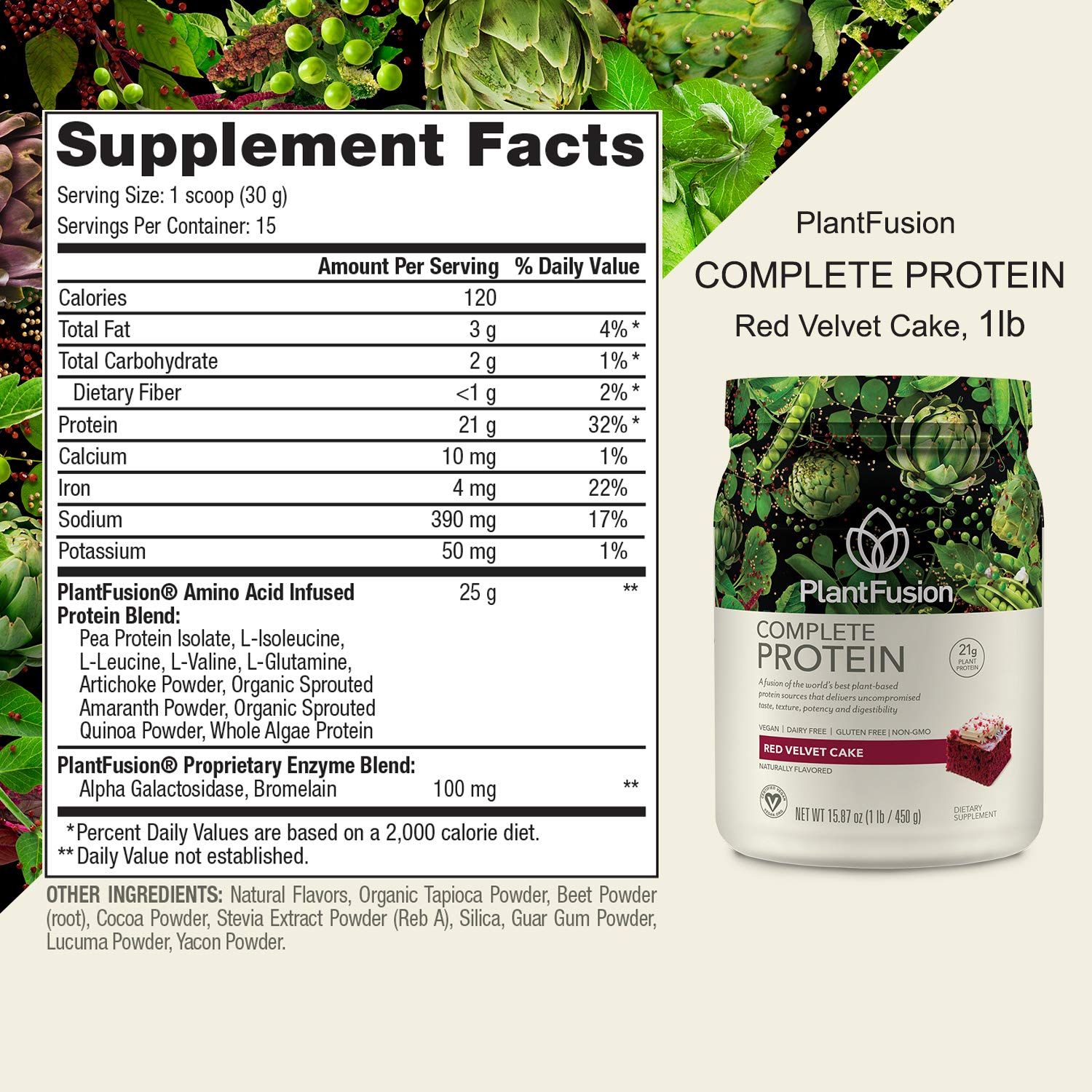 PlantFusion Vegan Protein Powder, Plant Based Protein Powder, BCAAs