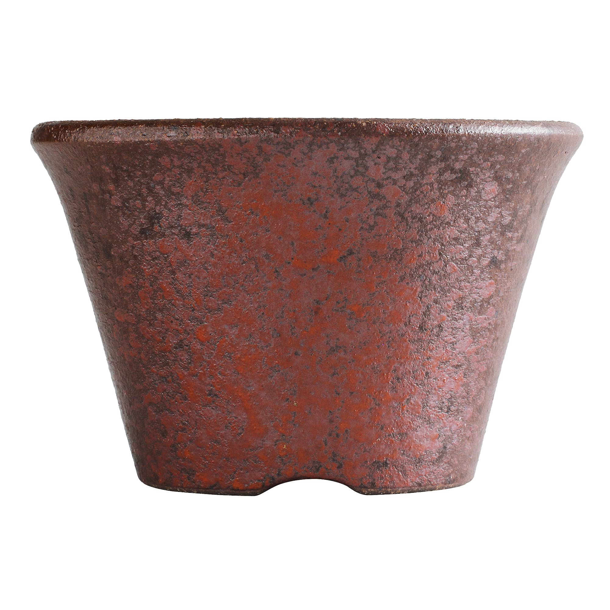 Wazakura Banko Series Petit pot à bonsaï arrondi en céramique fait à la main avec trou de drainage, fabriqué au Japon, pour jardin, entraînement, Contanaire, fleurs succulentes et plantes d'intérieur