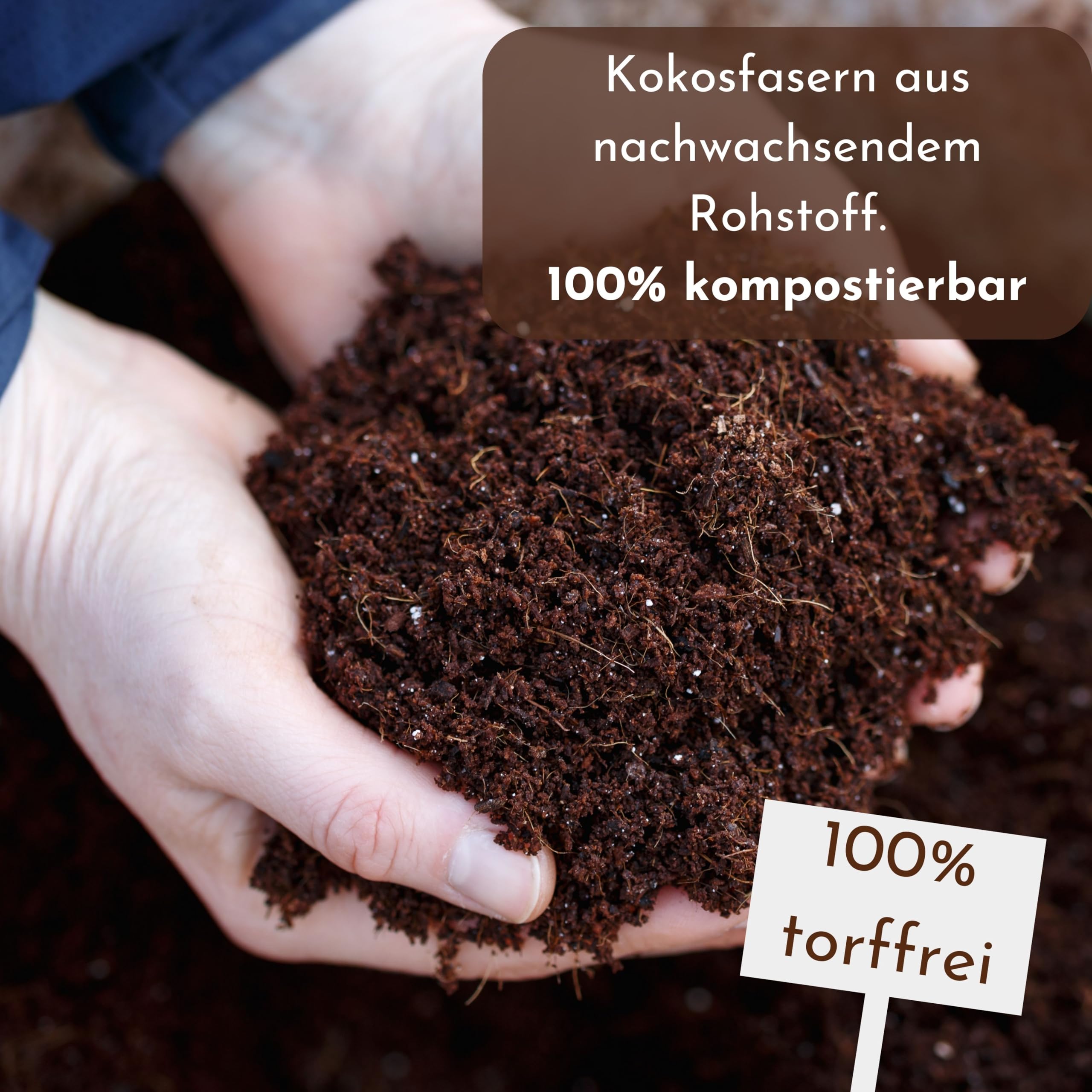 ProFlora® Kokoserde Terrarium Bodengrund gepresst 70l - Biologisch abbaubare, torffreie Erde aus Kokosfasern (1 Stück)