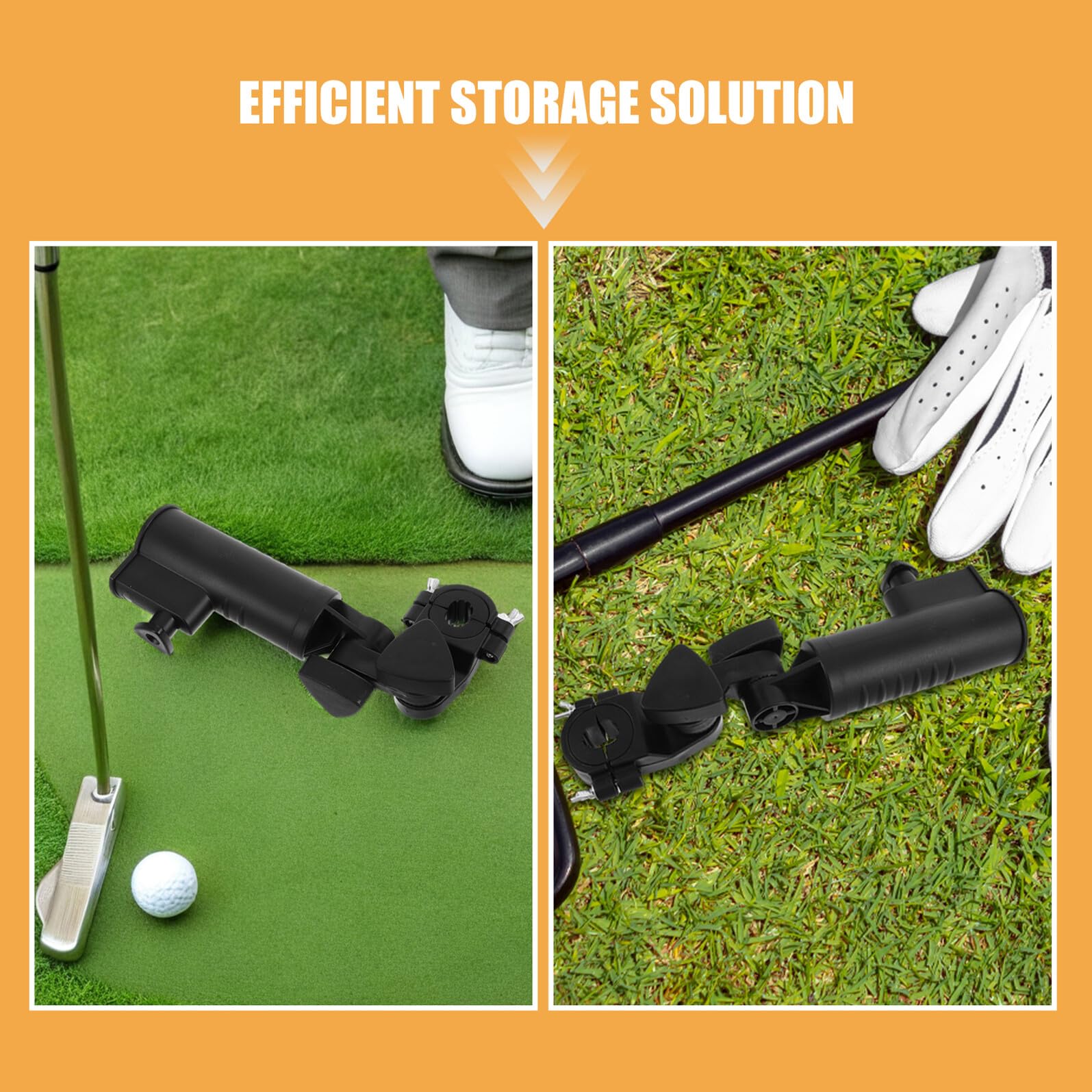 UKCOCO 2 Piezas Soporte Paraguas para Carrito de Golf Abrazadera Resistente para Paraguas Accesorio Estable y Moderno para Días Soleados y Lluviosos