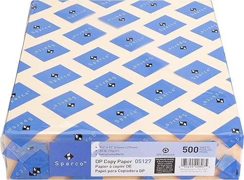 Papel de copia, papel de copia de color, compatible con láser e inyección de tinta, fabricado en los Estados Unidos, papel marfil - 20 libras - 8.5