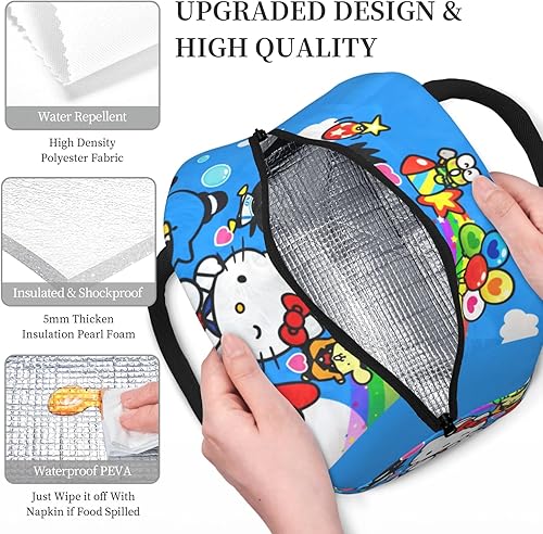 Miniatura 4 de Linda lonchera aislada portátil bolsa de almuerzo reutilizable impermeable bolsa de almuerzo para el trabajo al aire libre camping