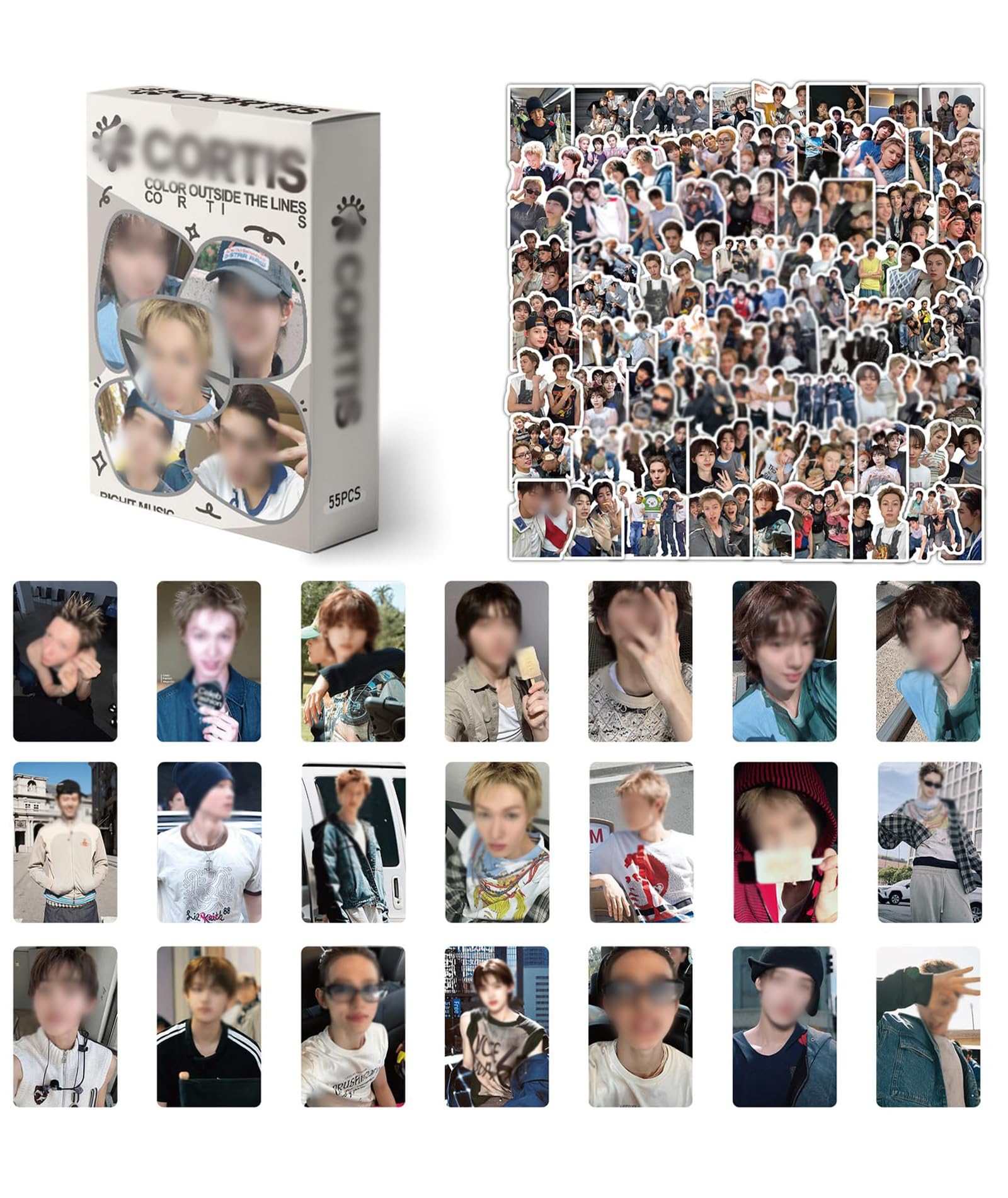 155 Pcs Cort Photocard Collection, Photocards and Stickers for Album Display, Fan Event Participation and Social Media Content Creation, Gift for K-pop Collectors and Music Fans-image-21