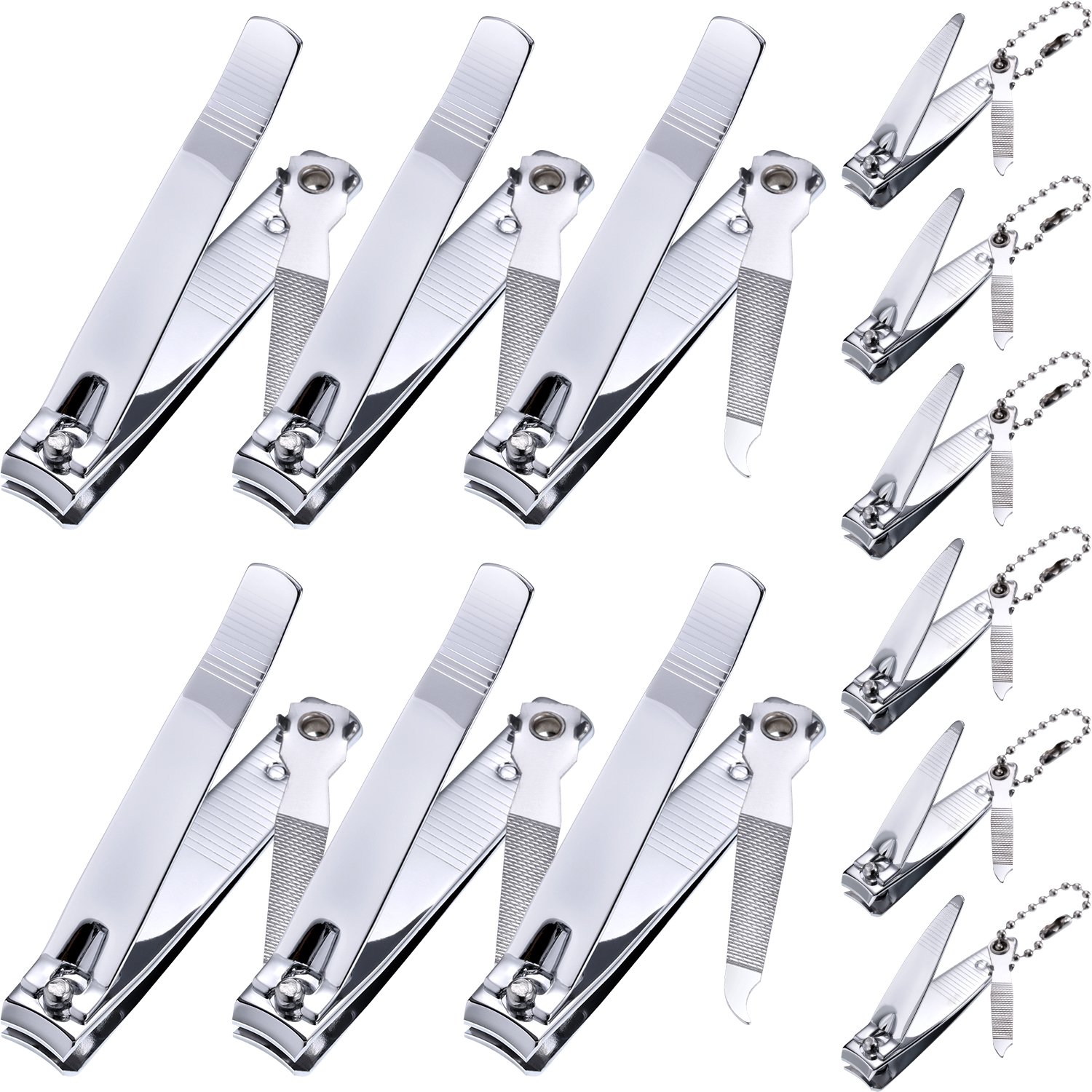 Bememo 12 Pieces Stainless Nail Clippers Set Fingernail