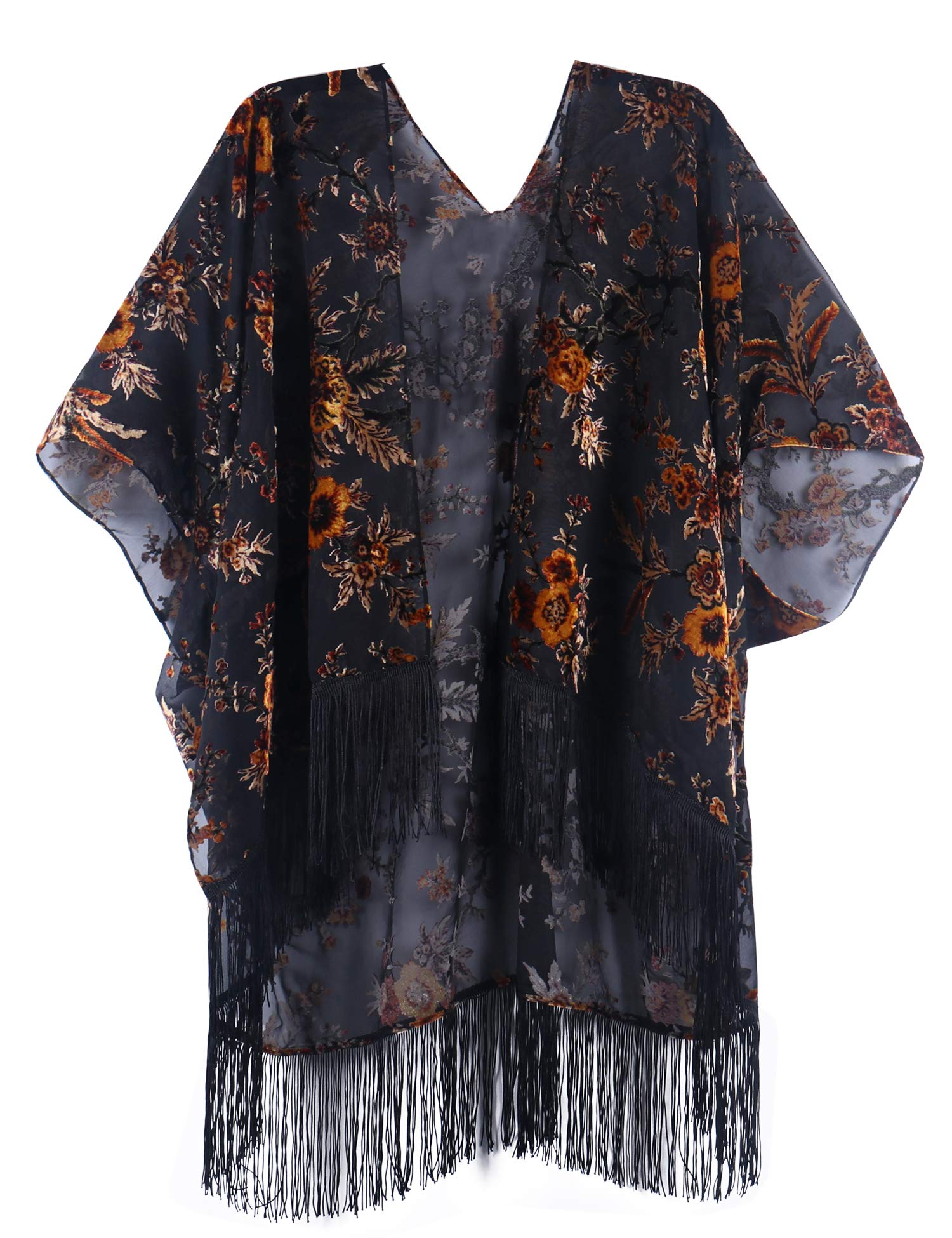 MJ SERECAwomens Short Velvet Kimono Kimono